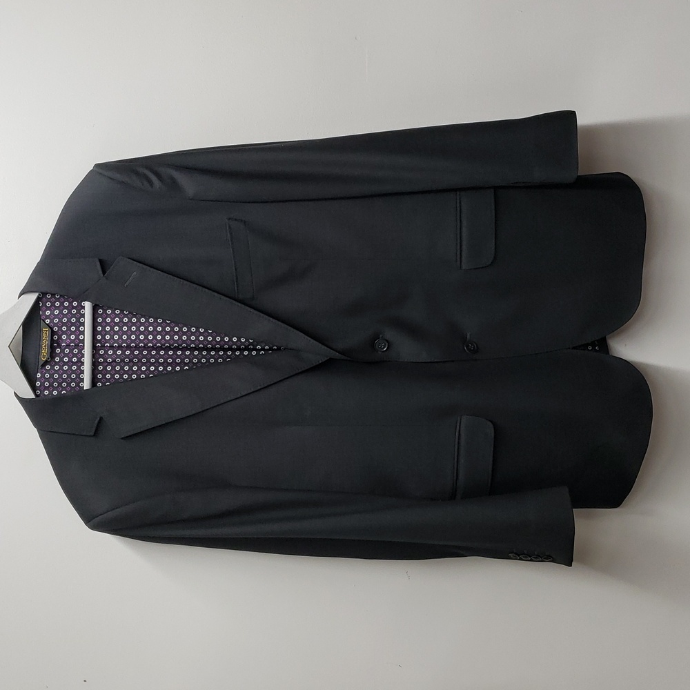 Giovanni 100% Wool Hand Tailored Tom Fell Sport Coat Blazer Men's Size 46L Gray